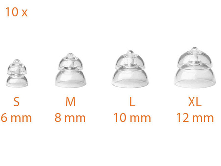 Nasadki / kopułki miniFit Power do aparatów słuchowych Oticon (miniFit Power Domes) - 10 szt.