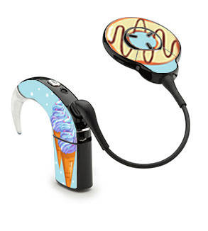 Skórka / naklejki na procesor mowy Cochlear Nucleus 7 - lody