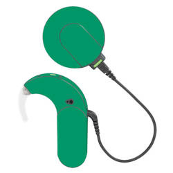 Skórka / naklejki na procesor mowy MED-EL Sonnet 1 / 2 - zielony