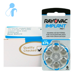 Baterie do aparatów słuchowych / procesorów mowy / implantów RAYOVAC IMPLANT PRO+ 675 / PR44 - 60 szt.pudełko