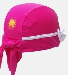 Czepek Nammu do pływania UV do procesorów mowy / implantów - różowy z kokardką