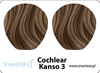Skórki na procesor Cochlear Kanso 3 - włosy brązowe