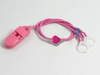 Zawieszka podwójna - klips do aparatów słuchowych lub procesora  - różowa