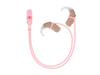 Zawieszka Soundlink podwójna - klips do aparatów słuchowych lub procesora - różowa