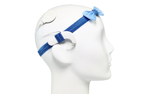 EasyFlex GIRL do aparatów słuchowych i/lub procesorów mowy z kokardką - niebieska 