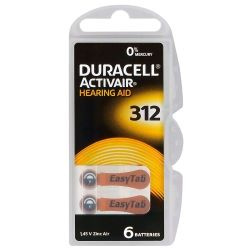 Baterie do aparatu słuchowego Duracell ActivAir 312 / PR41 - 6 sztuk