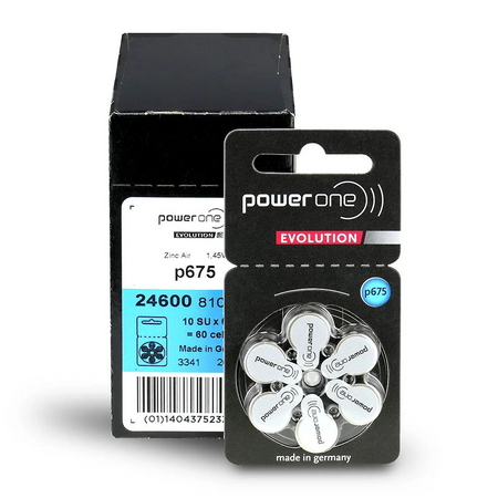 Baterie do aparatu słuchowego VARTA Power One Evolution 675 / PR44 - 60 sztuk - 1 pudełko