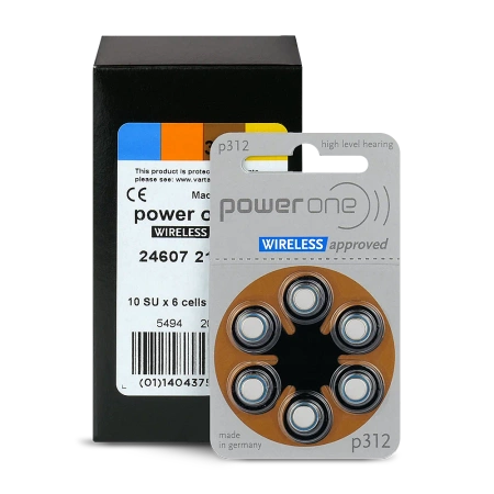 Baterie do aparatu słuchowego VARTA Power One  312 / PR41 - 60 sztuk pudełko