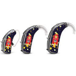 Skórki / naklejki na aparaty słuchowe - rakieta