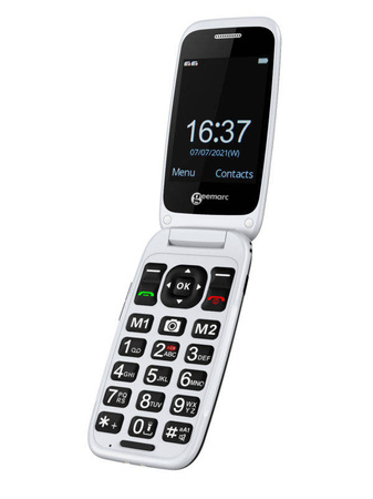 Telefon komórkowy z klapką dla seniora / niedosłyszącego Geemarc CL8700 (składany)