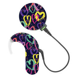 Skórka / naklejki na procesor mowy MED-EL Sonnet 1 / 2 - serca