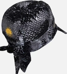 Czepek Nammu do pływania UV do procesorów mowy / implantów - wężowy wzór z daszkiem