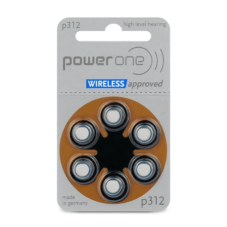 Baterie do aparatu słuchowego VARTA Power One  312 / PR41 - 6 sztuk 