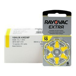 Baterie do aparatów słuchowych RAYOVAC EXTRA ADVANCED 10 / PR70 - 60 szt. pudełko